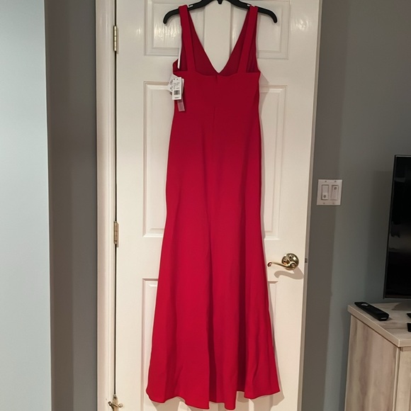 Prom perfect! Aqua Formal Long Red Gown with cut out in front. New with tags. - Picture 2 of 6
